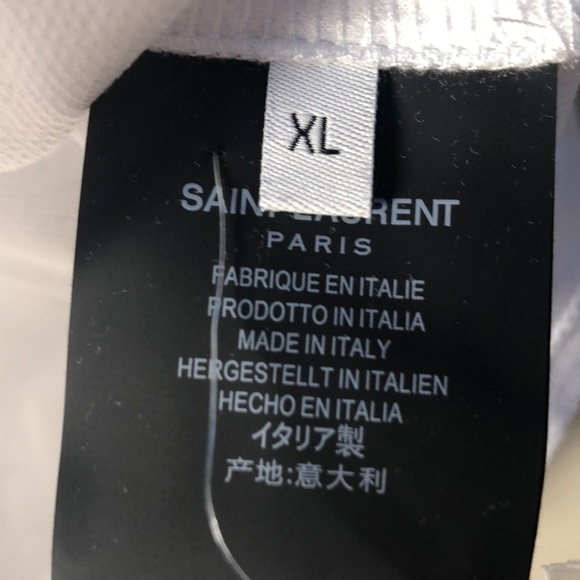 ❣️RARE❣️ SAINT LAURENT White Short Sleeve Polo - Picture 4 of 6